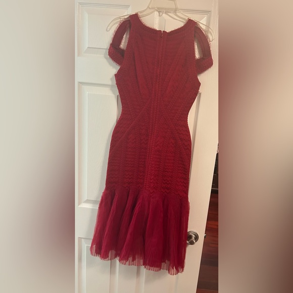 Herve leger tulle skirt red dress size M - Picture 3 of 5